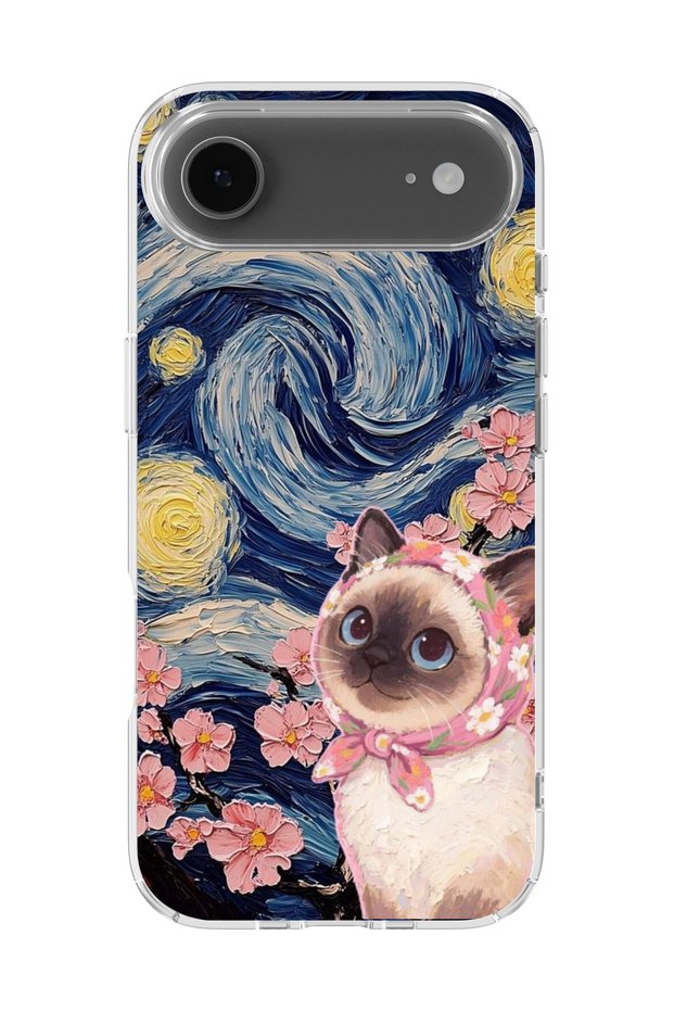 iPhone 17 Air Compatible Printed Transparent Phone Case | Collection: Kawaii Cat