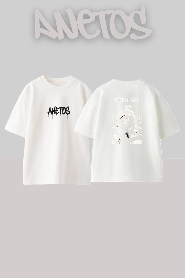 Central Cee_27 Design Printed Unisex Oversize White Tshirt