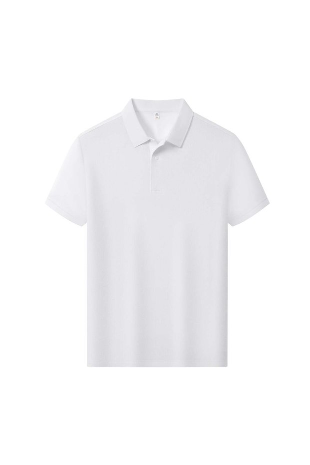 Arw98255 Seri̇ntutan--High Quality Men's Mercerized Polo Collar Tshirt with Snap Buttons