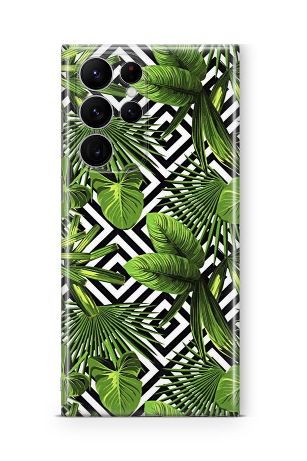 Samsung Galaxy S23 Ultra Compatible Printed Transparent Phone Case | Collection: Floraluxe Botanica