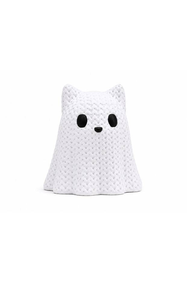 Decorative Ghost Cat Figure | Cute Desktop Ornament | Home and Office Decoration |