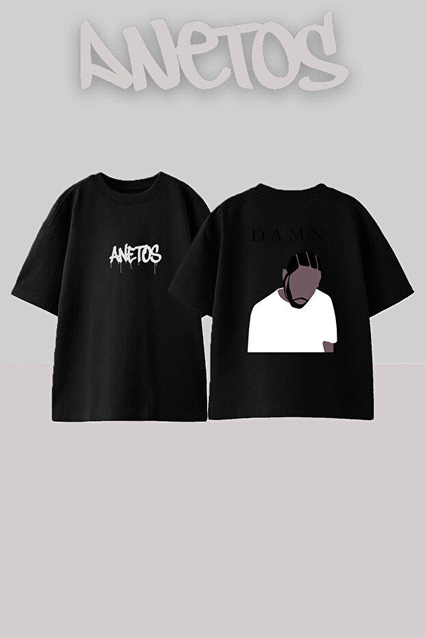 Kendrick Lamar Design Printed Unisex Oversize Black Tshirt