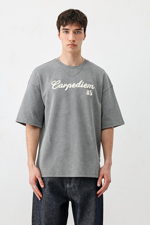 Oversize Printed T-Shirt Smoked