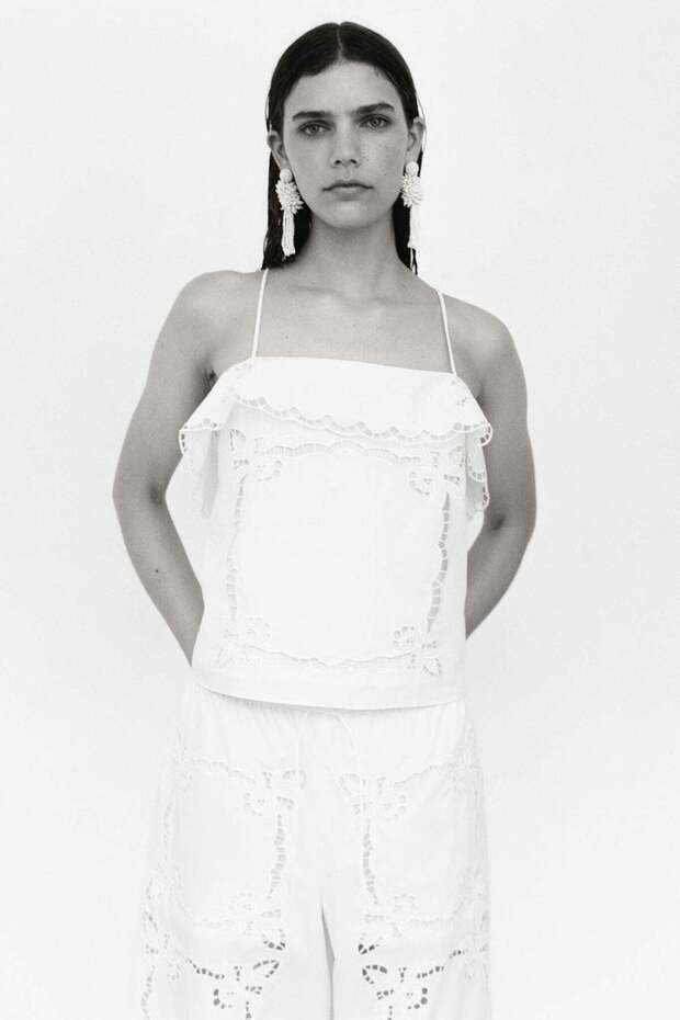 Broderie anglaise strappy top