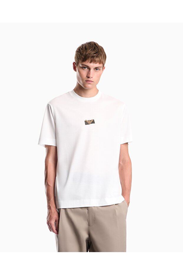 Men's Short Sleeve Crew Neck Regular Fit White T-Shirt