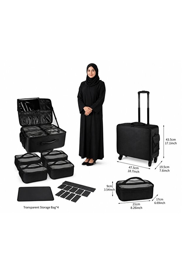 شنط مكياج دورين تقسيمات و أربع محافظ