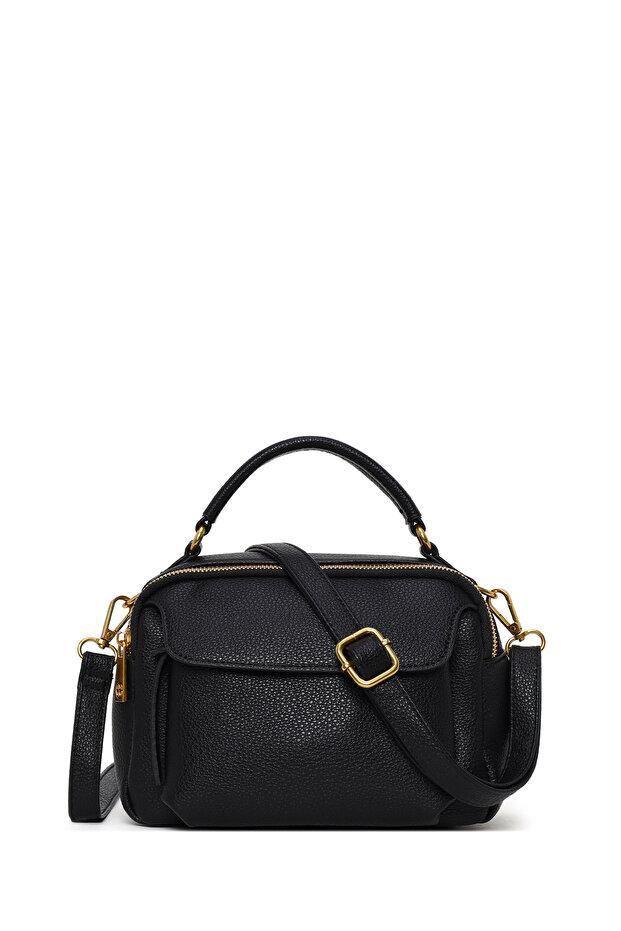Women's Black Long Strap Crossbody Bag 26Pbd2665Ft