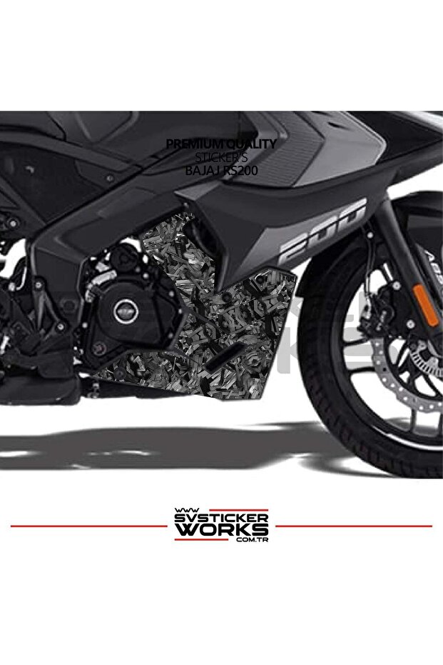 ملصق مطلي مصنوع من مادة معدنية مطروقة من نوع Bajaj RS200، موديل اللحية السفلية