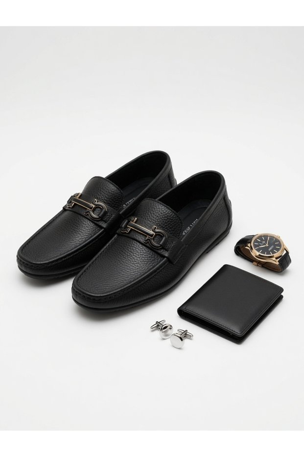 -Genuine Leather Men's Loafer