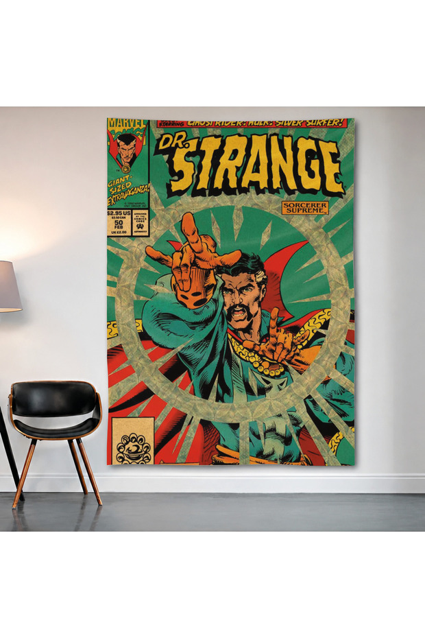 لوحة جدارية من قماش الساتان عالي الجودة من Doctor Strange Marvel Comics