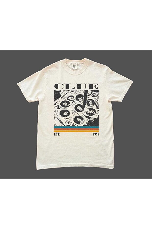 Clue Printed Unisex Oversize T-Shirt