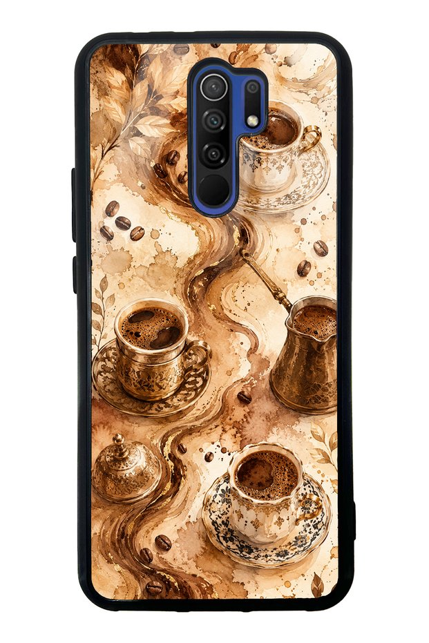 Xiaomi Redmi 9 Golden Mocha Flow Design Glossy Phone Case