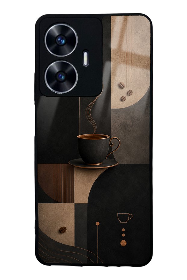Realme C55 Noir Mocha Coffee Design Glossy Phone Case