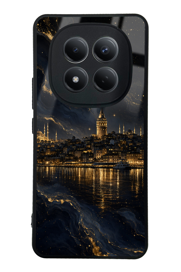 Xiaomi Redmi Note 15 Pro 4g Golden Galata Night Design Glossy Phone Case