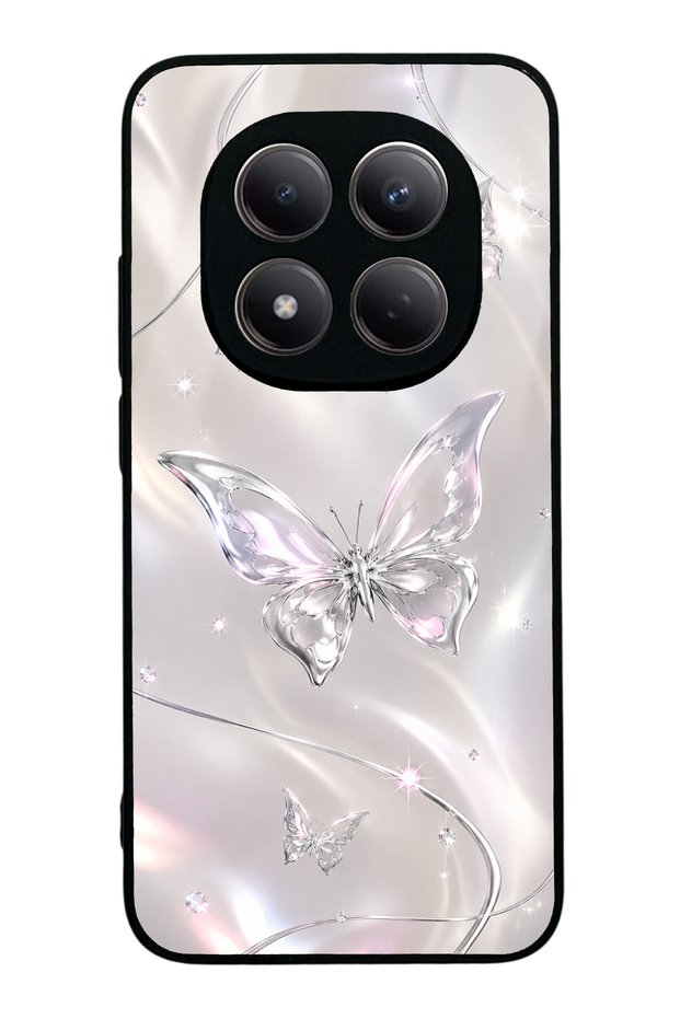Xiaomi Redmi Note 15 Pro Crystal Whisper Butterfly Design Glossy Phone Case