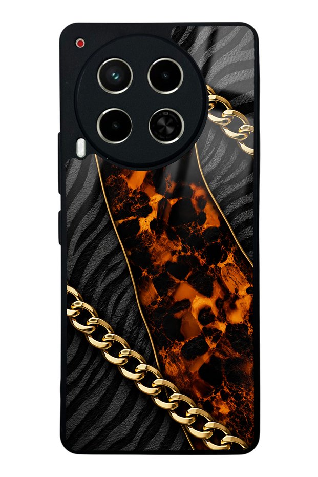 Tecno Camon 30 Golden Eclipse Design Glossy Phone Case