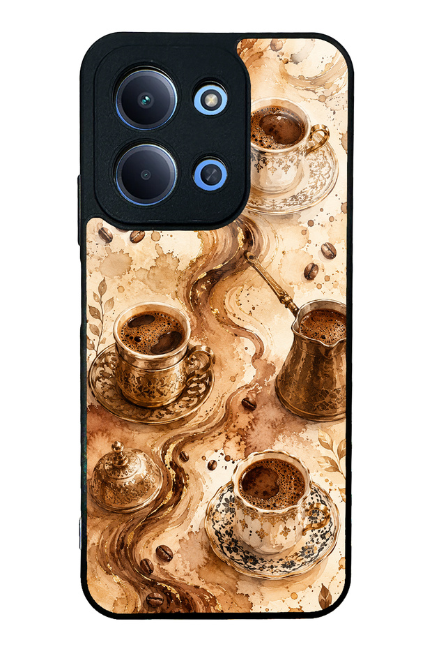Xiaomi Redmi 15C Golden Mocha Flow Design Glossy Phone Case