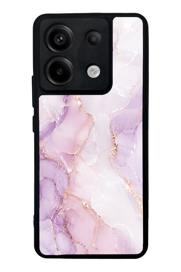 Xiaomi Redmi Note 13 Pro 5g Lavender Rose Marble Design Glossy Phone Case