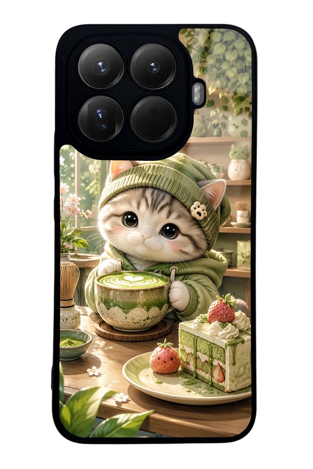 Xiaomi Mi 15t Pro Matcha Kitty Coffee Design Glossy Phone Case