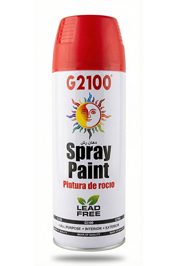 بخاخ G2100 سعة 400 مل | 240 جرام (أحمر) - طلاء متعدد الاستخدامات عالي الجودة