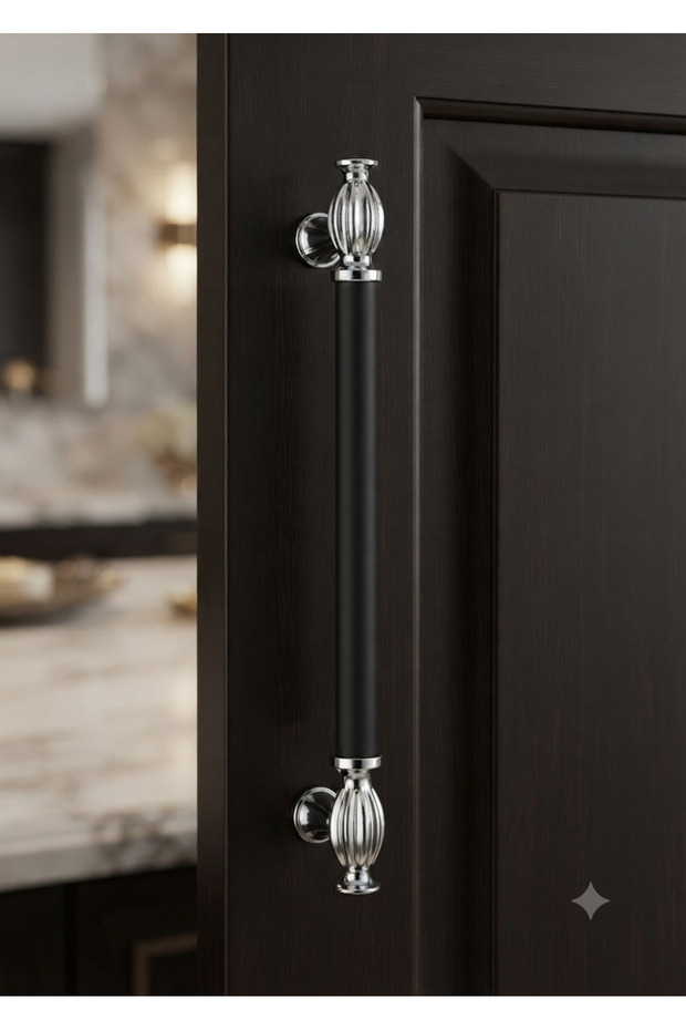 Doruk Furniture Cabinet Handle 96 mm - 128 mm - 160 mm - 192 mm - 224 mm - 320 mm Black-White-Gold-Smoke-Chrome-Antique Yellow 1St Quality Metal