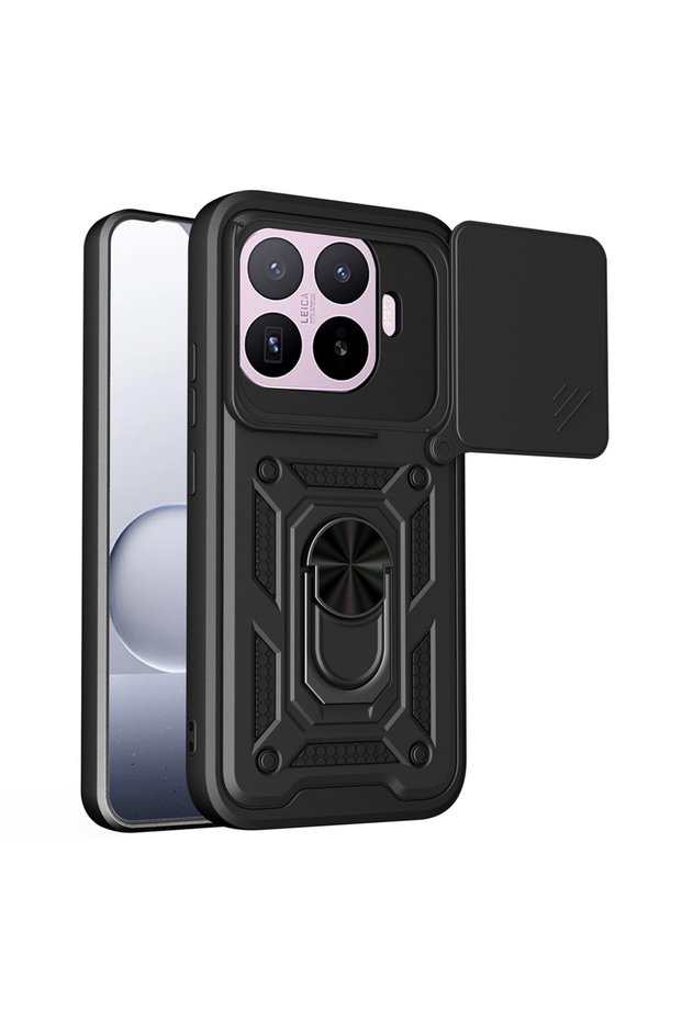 Mi 17t Model Camera Protected Cover with Sliding Ring Stand