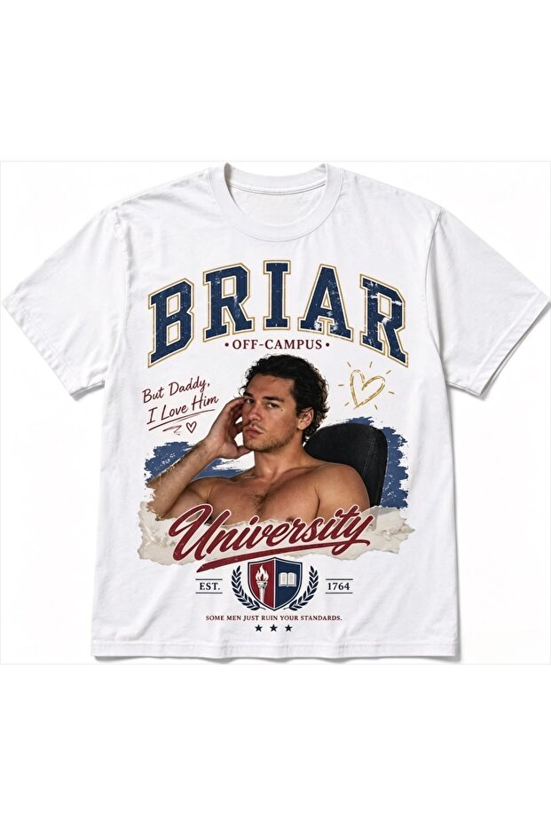 Briar Off Campus Printed Cotton Oversize T-Shirt