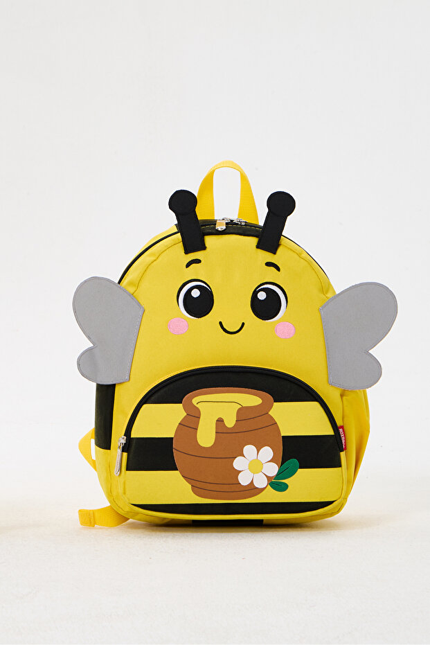 Licensed Bee Figured Yellow Girls' and Boys' Nursery, Kindergarten and Play Backpack