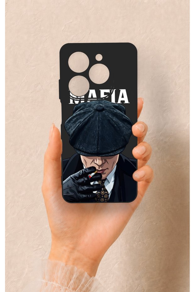 Tecno Spark 20C Compatible Mafia Patterned Silicone Case