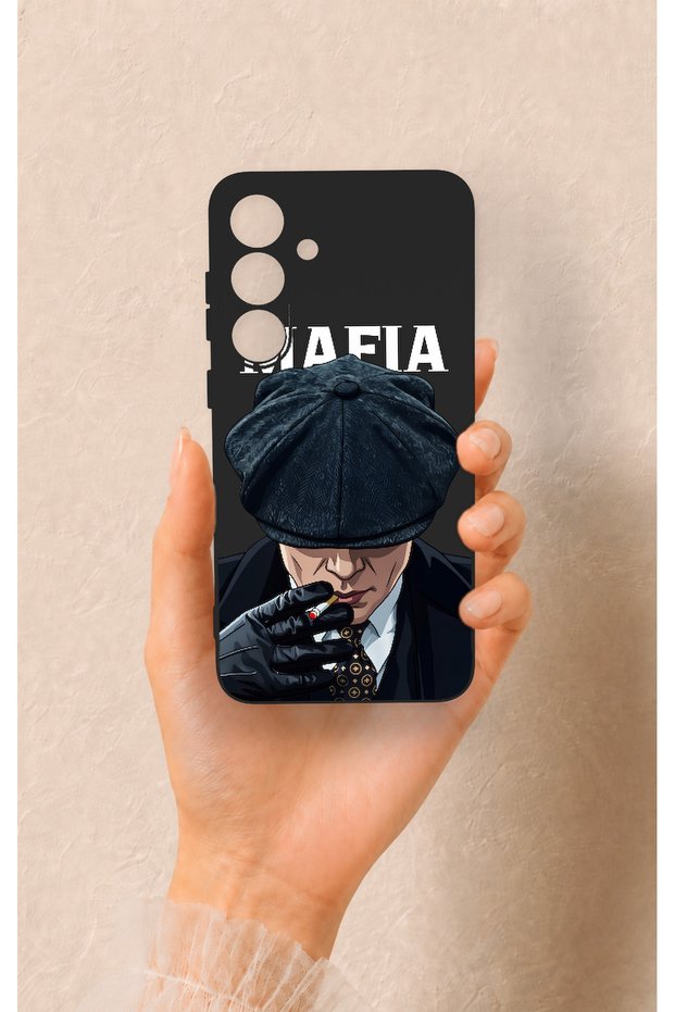 Samsung S25 Plus Compatible Mafia Patterned Silicone Case