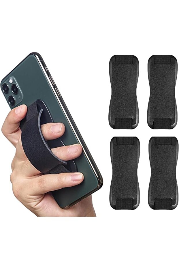 2-Pack Leather Ergonomic Mobile Phone Finger Holders