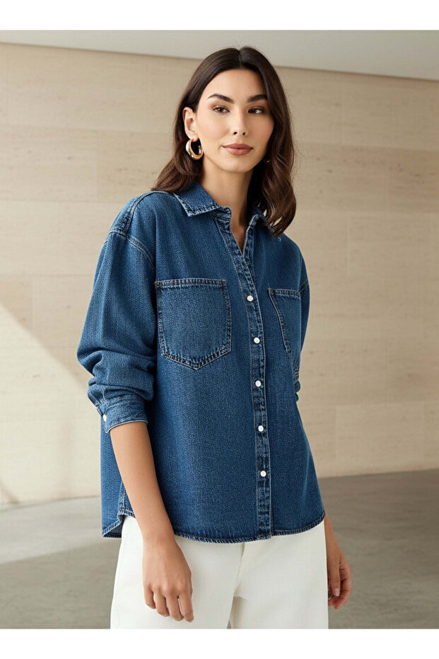 DENIM OVERSIZED SHIRT