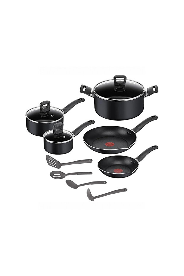 Simply Cook Black Cookware Set (12 Pieces)