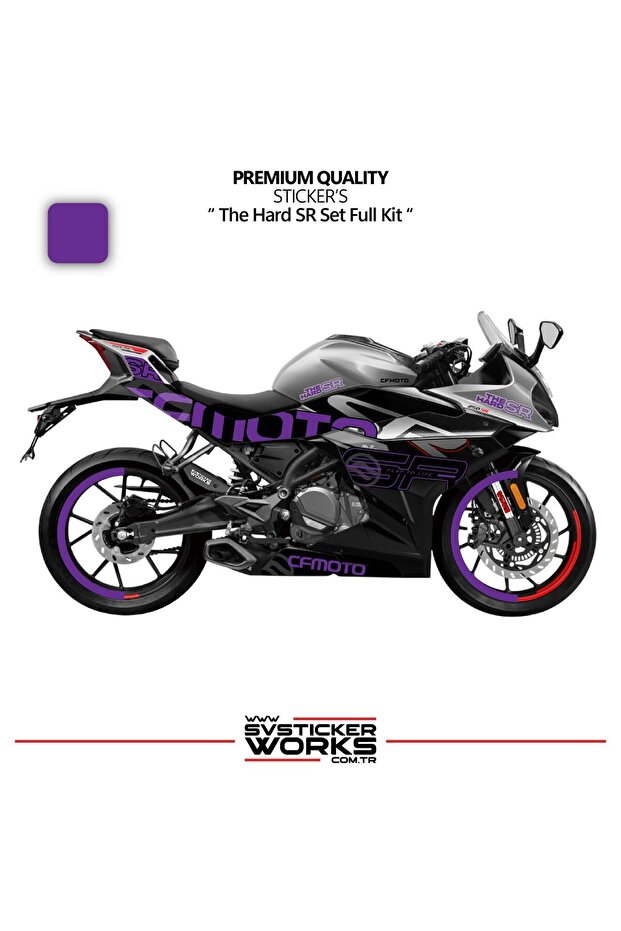 Cfmoto 250sr the hard sr sticker set - high quality decal kit with wheel rim protector