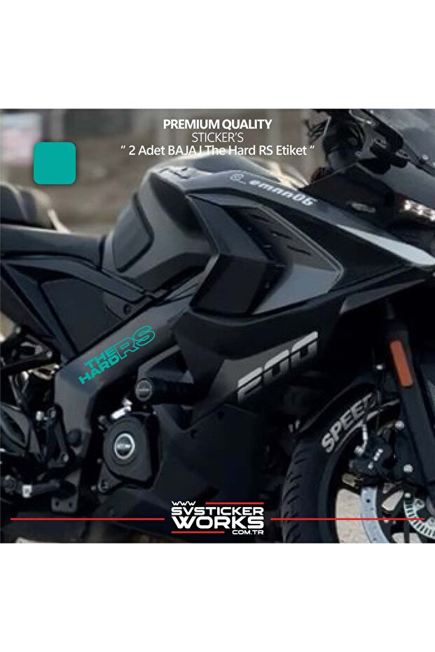 ملصق BAJAJ The Hard RS عالي الجودة من الفويل، قطعتان من الملصقات