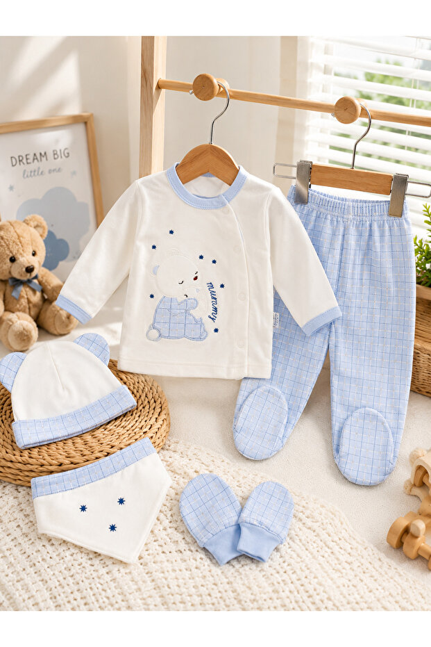 5 Piece Boxed Newborn Hospital Release Baby Set – Birth Gift
