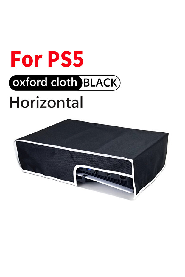 Black For PS5 Dust Cover For PS5 Pro 2024 Console Digital/Disc Edition 1680D Oxford Cloth Anti-Scrat