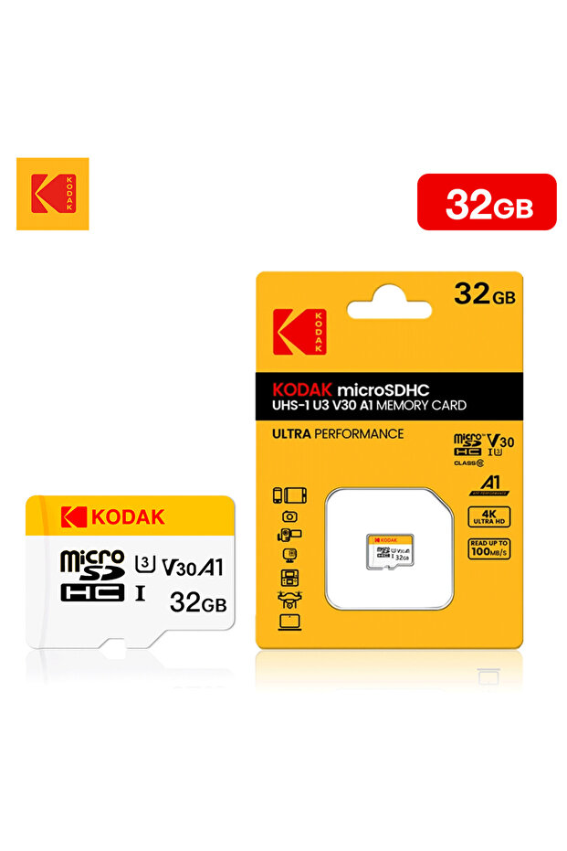 Kodak 32 GB KODAK Micro SD TFcard 256GB 64GB 32GB Memory Card 128GB Class 10 Microsd SD Card 100MB/S