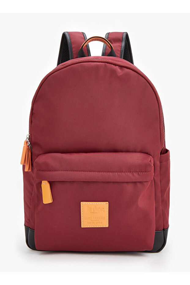 Logo Applique Backpack with Zip Closure