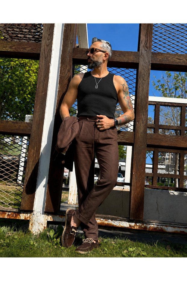 Men's Black Ribbed Slim Fit Sports Singlet