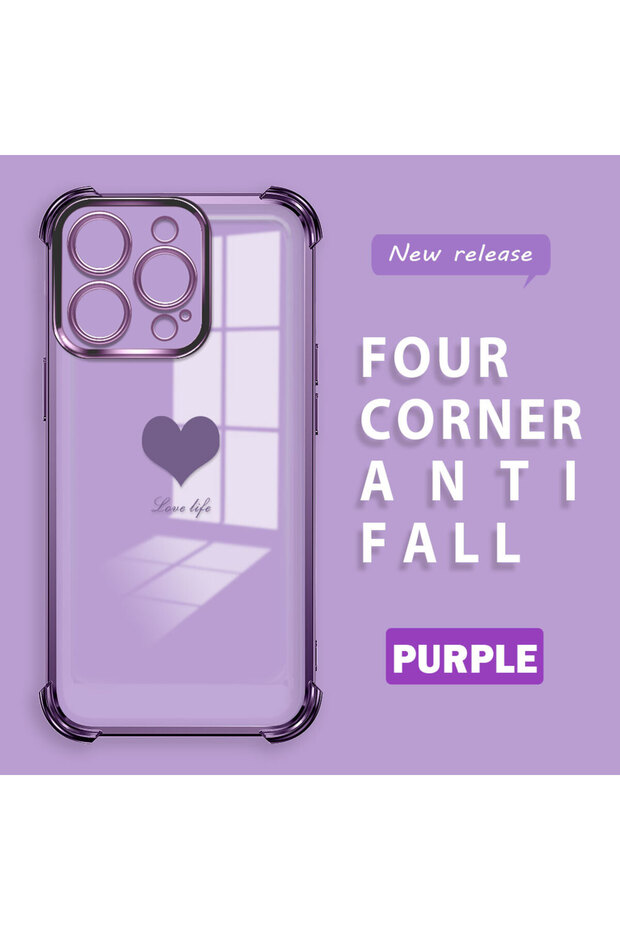 iPhone 16 Pro Compatible Transparent Back Four-Corner Reinforced Impact Protection Silicone Case