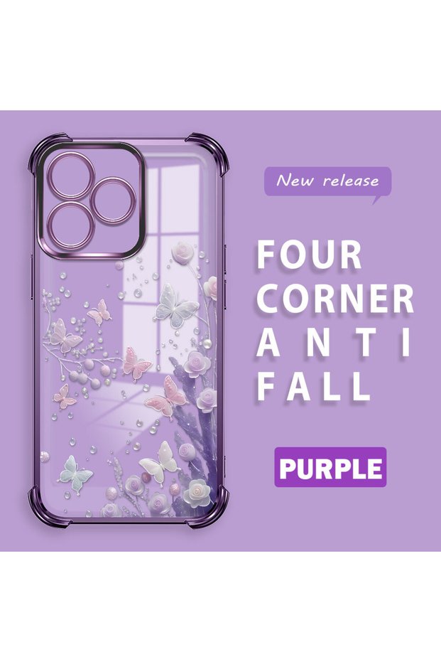 Realme Note 50 Compatible Transparent Back Cover Four Corners Reinforced Impact Protection Silicone Case
