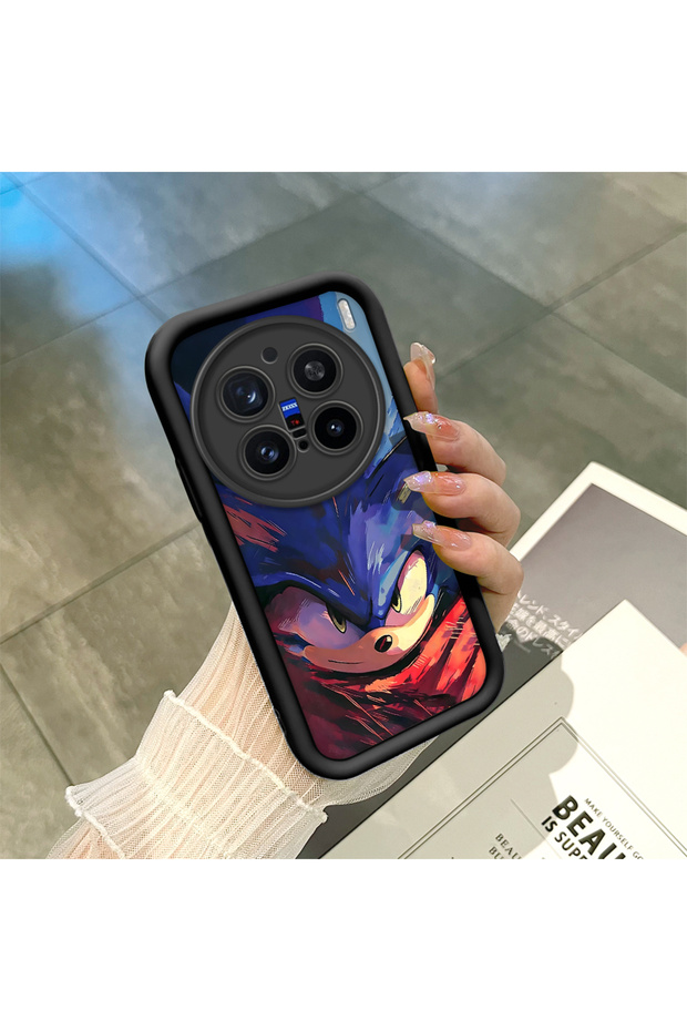 Vivo X200 Pro Compatible Black Silicone Case with Shockproof Camera Protection