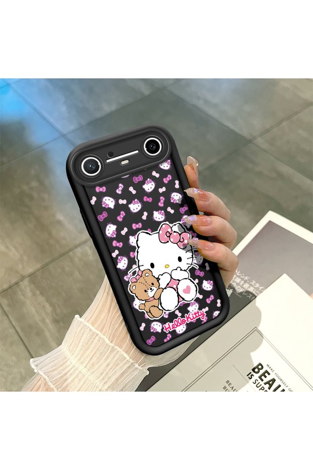 Tecno Spark Slim/Pova Slim Compatible Shockproof Camera Protected Black Silicone Stylish Print Case