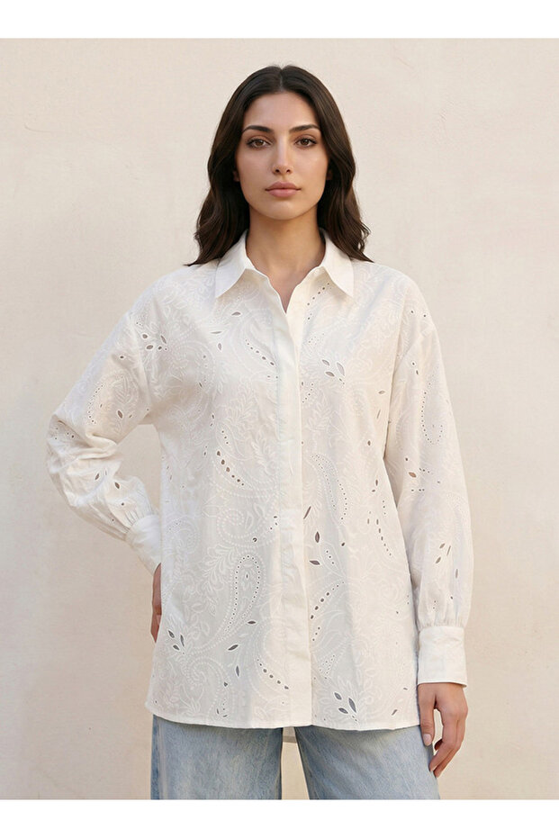 Cotton Shirt Cutwork