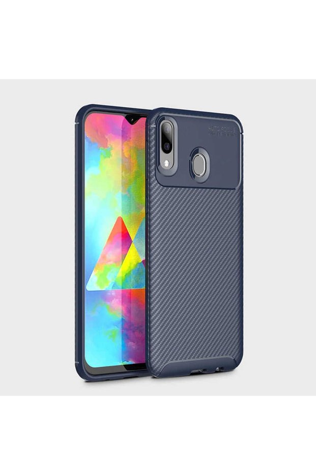 Compatible Case for Samsung Galaxy M20 Carbon Design Slim Camera Lens Protected Cover