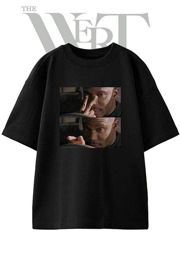 Gus Fring Design Printed Unisex Black Oversize T-Shirt
