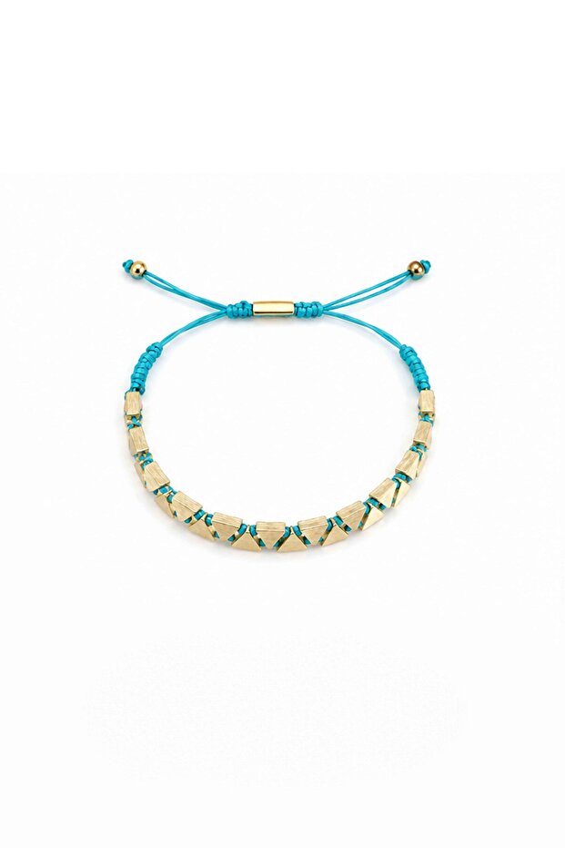 Nova Bronz Plate Bracelet Blue