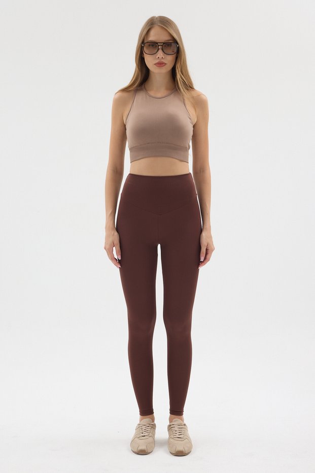 Women's High-Waist Shaping V Belt Detail Leggings
