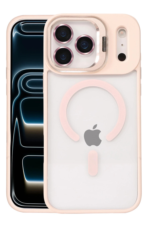 Aconcept iPhone 17 Pro Max Cover with Remim Lens and Magsafe Stand (85000) - Pink